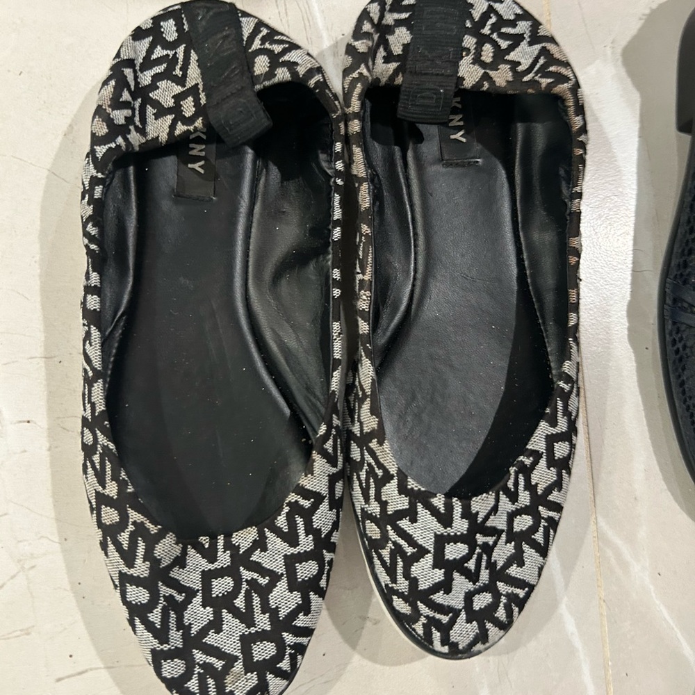 DKNY Black and White Women's Shoes